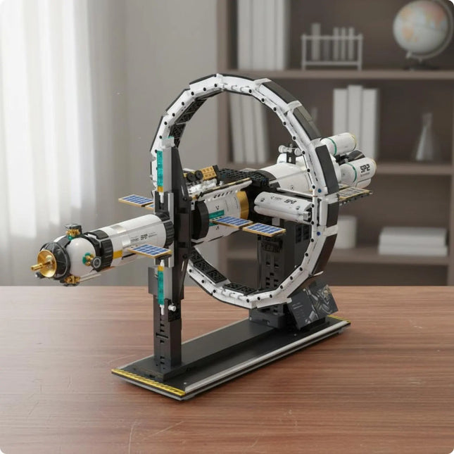 Electronic Building Blocks Electric Space Station Building Set Space Station Block Set STEM Learning Easy Assembly for Children