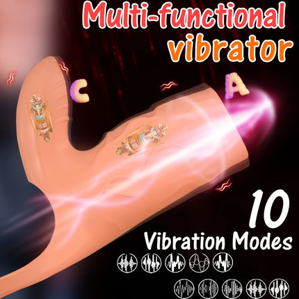 Vibrating Penis Sleeve 10 Modes Cock Ring G Spot Stimulate Vibrator Sex Toys for Men Penis Delay Ejaculation Erection Trainer 18