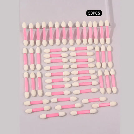 10/20/50/100PCS Double-headed sponge eyeshadow brush, multi-functional nail art application brush stick, portable makeup tool