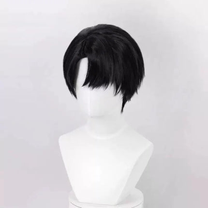 Anime Alien Stage Ivan Cosplay Black Sorrow Cosplay Black Wig Short Black synthetic Cos Wigs Heat Resistant Hair Wigs Halloween