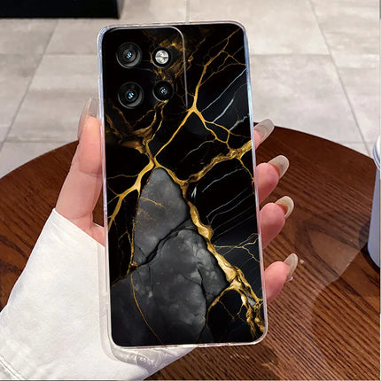 Soft Silicone TPU Clear Case For Motorola Edge 50 Neo 5G/Moto S50 5G Viral Elegant Kitten Painted Casing Shockproof Cover