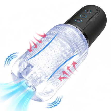 Automatic Male Masturbator Sucking Vibrating Real Pussy Blowjob Machine Male Sex Toy Men Masturbation Cup Adult Goods for Men