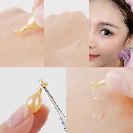 90 Capsules/Bottle Anti-Aging Facial Skin Care Essence Capsules, Rich in Retinol, Collagen and Other Ingredients, Moisturizing, Firming, and Nourishing, for Daily Use by Women, Packaged in Capsules, Safe and Hygienic, Easy to