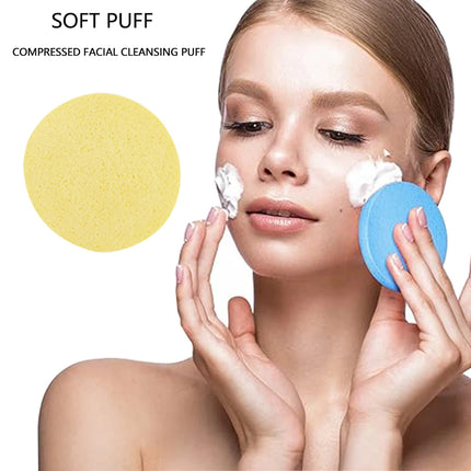 50PCS Compressed Facial Sponge Makeup Removal Exfoliating Face Sponges Professional Esthetician Facial Cleaning Beauty Tool
