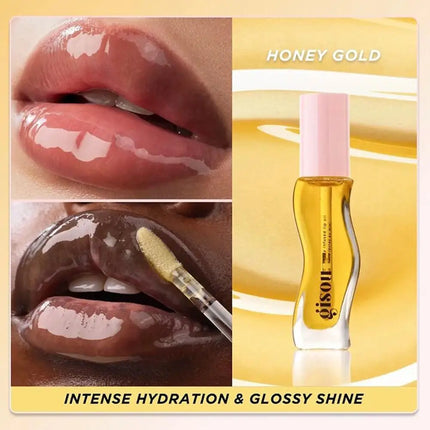 Water Light Honey Essence Lip Oil Long Lasting Moisturizing Fruity Shimmer Jelly Reduce Lip Lines Liquid Lipstick Gloss Makeup