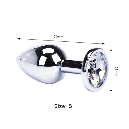 Anal Plug Jewelry Colorful Crystal Anal Plug Stimulator Anal Massage Dilatancy Toys G-point Massage Sex Wellness Adult Pleasure