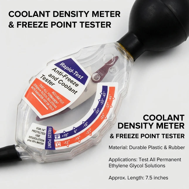 Car Radiator Coolant Tester, Durable Antifreeze Tester Tool for Cooling System, Auto Replacement Parts, High Accuracy Dial