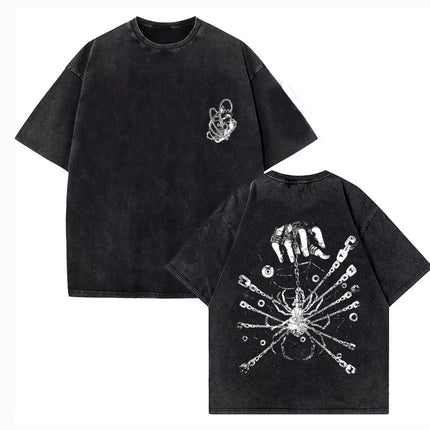 Kurapika Hunter X Hunter Graphic T-shirt Men's Clothing Anime Short Sleeve Tee Tops Vintage Washed 2026 Summer Cotton T Shirt