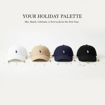 Unisex Polo Cap Cotton Baseball Hat - Embroidered Dad Hat Sun Protection / Casquette Polo Unisexe Coton - Chapeau Baseball