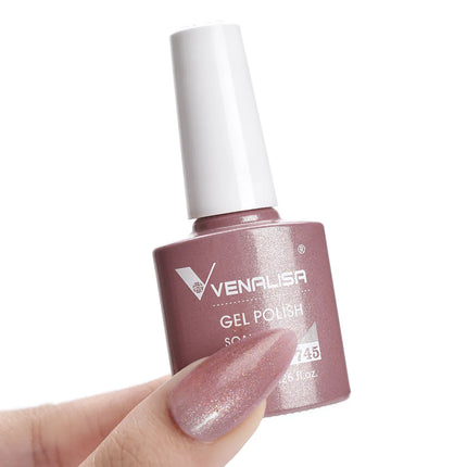 #758 Milky White Venalisa Nail Gel Polish Pearl Color Fall Nails TPO Free Long Wear Diamond Top Soak Off UV LED Gel Nail 7.5ml