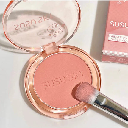 SUSU SKY Rabbit Monochrome Blush Matte Matte Long-lasting Color Not Easy to Fly Whitening Rouge