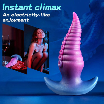 Octopus Tentacle Dildo Silicone Gradient Color for Adults Strong Stimulation Anal Vaginal Use Personal Pleasure Sex Toy