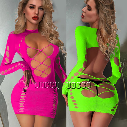 Sexy crochet Fishnet Cosplay Lingerie Babydoll Underwear costumes Chemises Sleepwear hoot sexy dress baby doll lingerie sexy
