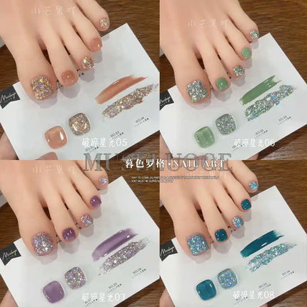 MUSELUOGE 12color Broken Starlight Glitter Gel Nail Polish Explosion-flash Semi Permanent Soak Off UV Nail Gel For Nail Salon