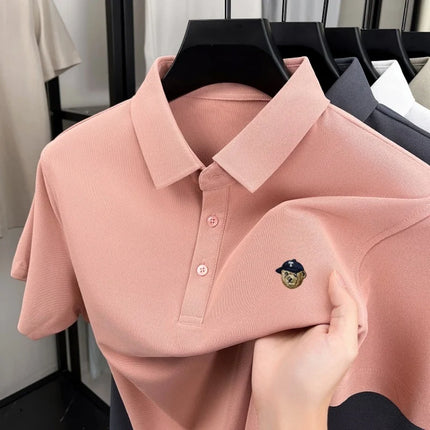 Luxury fashion brand short sleeve men polo shirt summer soft breathable lapel T-shirt new trend exquisite embroidery premium top