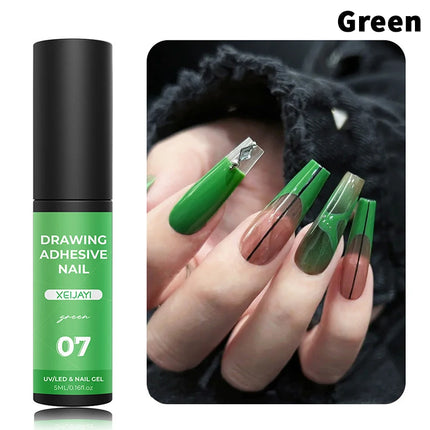 5ml Super Bright Silver Metallic Painting Liner Gel Nail Polish Drawing Stripe Graffiti Mirror Pull Line UV Gel Varnish