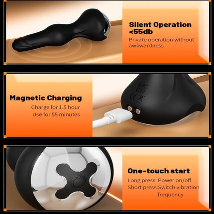 360° Rotation Prostate Massager Anal Vibrator Swing Butt Plug Anal Stimulator Dildo G Spot Vibrator Adult Sex Toys Masturbation