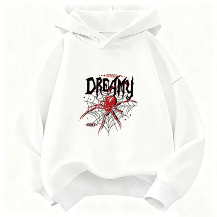Hip Hop Spider Streetwear Hoodie Kids Children's Sweatshirt Cute Harajuku Hoody for Boys Girls Autumn Winter Casual Hoodies