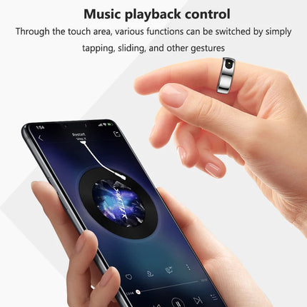 Smart Ring for Women Men Heart Rate Blood Oxygen Monitor Temperature Sleep Tracker Camera Control 5ATM Waterproof Multi Sports