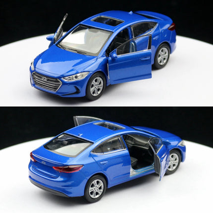 1/36 Hyundai Elantra Toy Car Model Welly Diecast Metal Alloy Vehicle Miniature Pull Back Collection Gift For Children Boys Kid