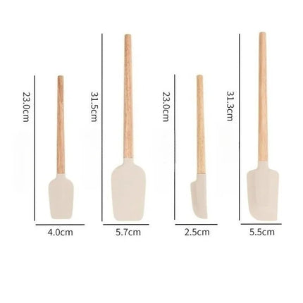 Non-baking Stick Silicone Spatula with Wooden Handle–Cake Icing&Jam Spreader,Cream Butter Cooking Baking Spatula Heat Resistant