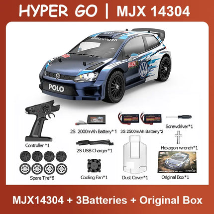 HYPER GO RC MJX 14304 14303 14302 High Speed Drift Car  With Gyroscope - Electric Toy for Kids Volkswagen Racing Gift