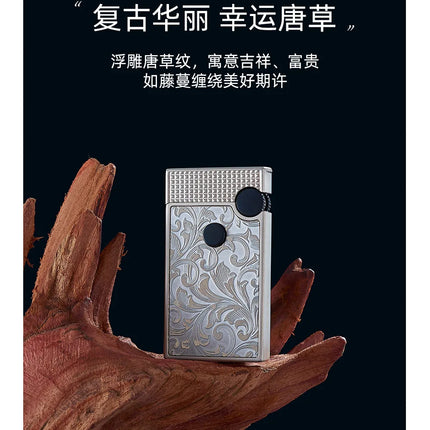 JOBON New Style Direct-jet Visible Transparent Gas Chamber Inflatable Lighter Windproof Men's Metal Cigarette Lighter Gift
