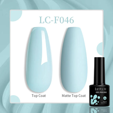 LILYCUTE 7ML Glitter Gel Nail Polish Sparkling Semi Permanent UV Gel Colorful Shinning Gel Varnish Nail Art Soak Off UV LED Gel