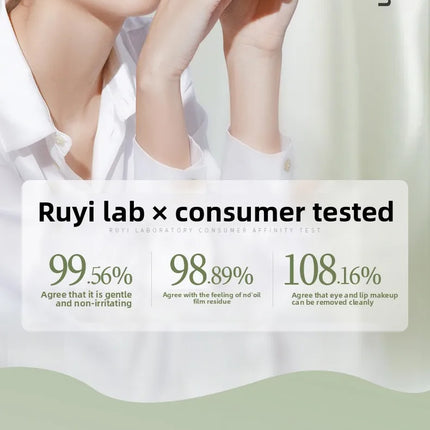 Makeup remover oil, eye, lip and face makeup remover liquid cream, water temperature and deep cleansing for sensitive skin