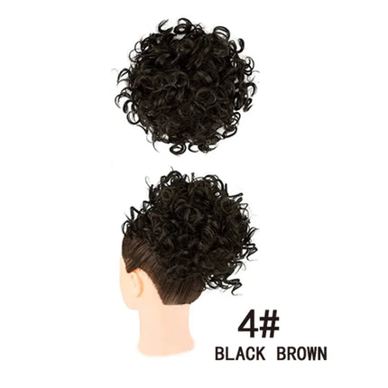 H&STAR Synthetic Curly Bun  Messy Chemical Fiber Wig Drawstring Hair Tie Hair Bag Ponytail Daily Use Wig For Ladies
