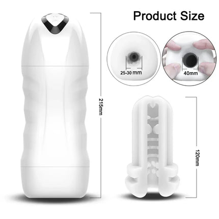 Automatic Male Masturbator Powerful Vibration Blowjob Sucking Machine Silicone Masturbation Cup Adult Supplies Sex Toy for Men