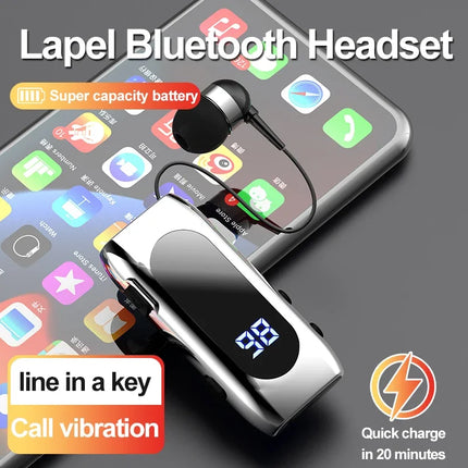 K55 Lavalier Business Bluetooth 5.2 Headphone Talk/music Time 20 Hours,led Digital Display,noice Cancelling Wireless Earphones