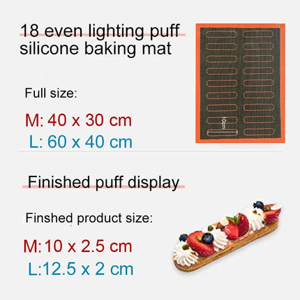Silicone Baking Oven Mat for Eclair Perforated Non-stick Macaron Cookie Bread Pastry Mold Baking Accessories Baking Supplies