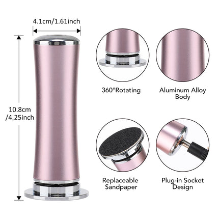 Electric Foot Callus Remover Machine Professional Pedicure Tool For Dead Skin And Heels Cuticle Removal 60 Replacement Sandpaper