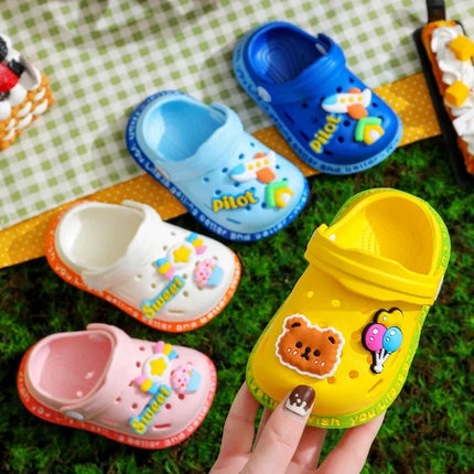 Summer Children Garden Slippers Shoes Boys&Girls Beach Sandal Kids Lightweight Breathable Cute Cartoon Slip Baby Slippers