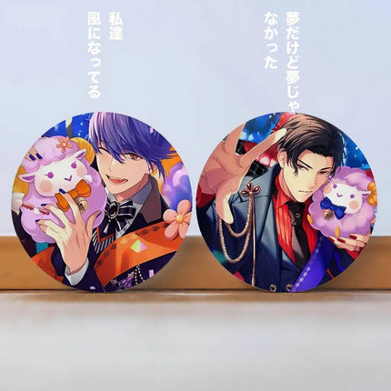 Game Peripheral Obey Me Badges Badges Cartoon Round Brooches On Backpack Jacket Acrylic Button Pins Collection Gifts