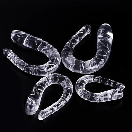 Extra Long Soft Double Head Dildo Toy For Adult Flexible Jelly Vagina Anal Women Gay Lesbian Double Ended Dong Artificial Penis