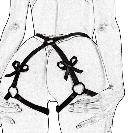 Women Sexy Garter Belt PU Leather Harness Lingerie Bdsm Bodystockings Garter Belt Fetish Erotic Rave Sword Belts Gothic bodysuit