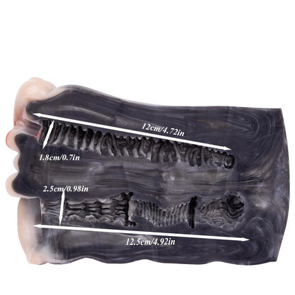 GEEBA Dual Hole Animal Pussy Man Penis Stroker Fantasy Silicone Male Masturbator Realistic Vagina Pocket Onahole Adult Sex Toys