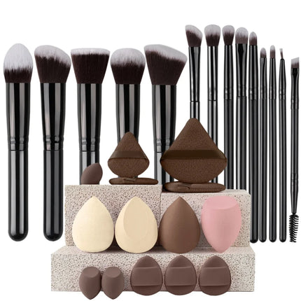 NEW 16PCS Professional Makeup Brush Set Soft Fluffy Eyeshadow Foundation Concealer Blending Blush Brush Kabuki Women Beauty Tool