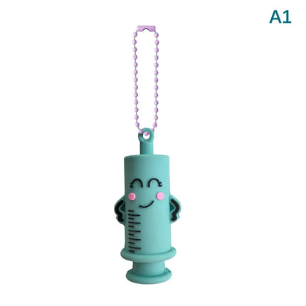 /KQM/Ampoule Bottle Opener Keychain Syringe-Shaped Cutter Nurse Doctor Aid Medication Vial Breaker Tool