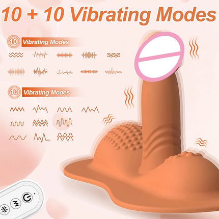 Big Sit and Ride Vibrators Dildo with 10 Vibrating Modes Remote Control Clit Anal G Spot Stimulator Adult Sex Toy for Women Man