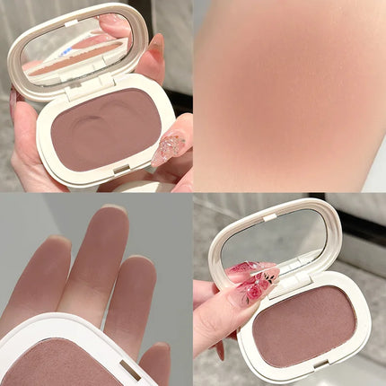 Monochrome Mud Blusher Contour Matte Natural Cheek Tint Purple Taro Low Saturation Waterproof Soft Contouring Cream Cosmetics