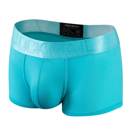JOCKMAIL Sexy Underwear Mens Flat Corner Pants Ice Silk Breathable Youth Quadrangle Pants Guard Pants Mesh Quick Drying