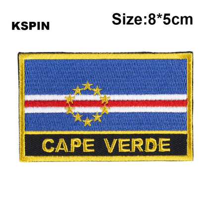 Dominican Rep. Flag Embroidery Patches Iron on Saw on Transfer patches Sewing Applications for Clothes in Home&Garden