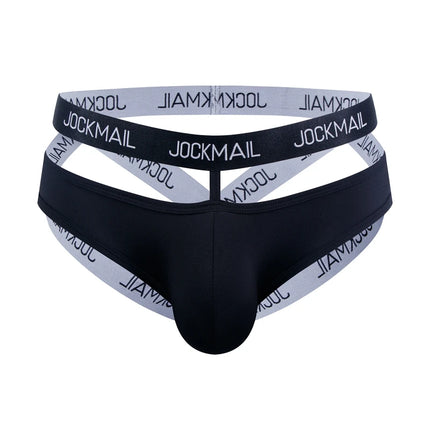 JOCKMAIL Men Sexy G String Thong Erotic Jockstrap Bondage Underwear Strap Harness Lingerie Hollow Underpants Ice Silk Hot