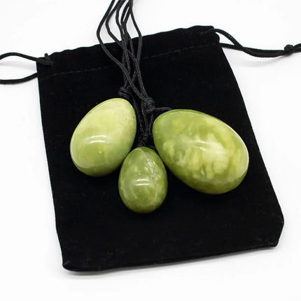 3pc/4pc Yoni Egg Women Kege Exercise Ball Set Natural Jade Stone Yoni Wand Train Pelvic Muscles Vaginal Massage Wellness Health