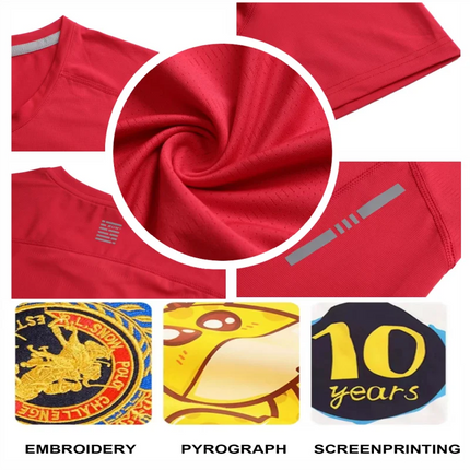 High-Quality Sport Quick-Drying T Shirt Custom Logo Round Neck Embroidery Polyester Print Personal Design Tops 2023