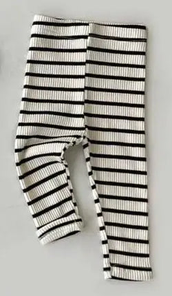 Kids Baby Spring Leggings Girls Skinny Ribbed Pants Toddler Casual Elasticity Simple Render Pants Boys Cotton Trousers