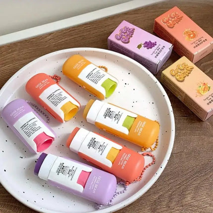 [MP]Gege bear 8.2g Large Capacity Lip Balm Keychain Pendant Hydrating & Moisturizing Lip Care As Lipstick Base & Accessory